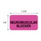 Nevs Label, Neuromuscular Blocker 7/8" x 2-1/4" Flr Pink w/Black P-7162 - alternate 2